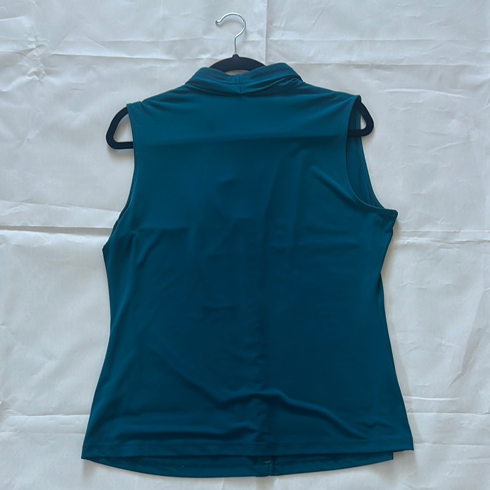 Calvin Klein Women's Sleeveless Top - Teal - Picture 2 of 4